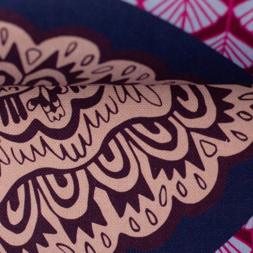 Preview: Canvas Swafing -  Pillow Party 2023 - Bunt-Bordeaux - by Jolijou - Panel